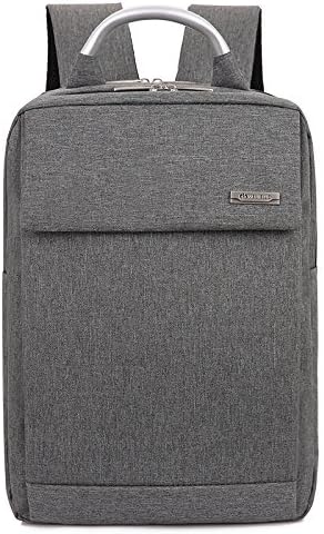 Water Resistant Rucksack Backpack Business Laptop Book School Bag Fits Most 17Inch Laptop and Notebook(Grey Blue Black Brown) (Gray)