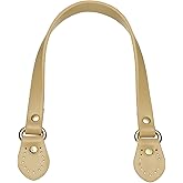 uxcell Leather Purse Strap, 20.3 Inch PU Leather Sew on Bag Handles Handbag Strap Replacement with Ear Shape End for Women DIY Handbags Purse Making, Khaki