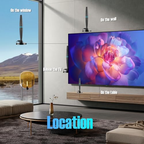 TV Antenna for Smart TV Indoor,TV Antenna for Local Channels | Support 4K 1080p with Signal Booster Antenna TV Digital HD Indoor & Outdoor-Cylindrical Antenna