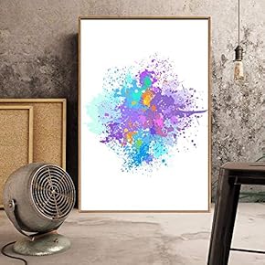 Floating Framed Canvas Wall Art for Living Room, Bedroom Splash Ink Canvas Prints for Home Decoration Ready to Hang - 16x24 inches