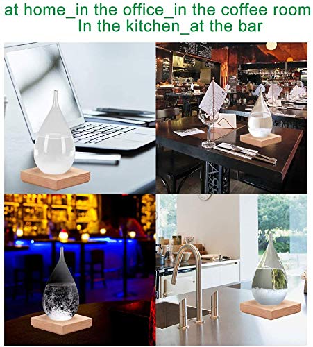 Gyrategirl Storm Glass, 2020 New Weather Stations Weather Predictor, Creative Forecast Nordic Style Decorative Weather Glass Barometer Weather Bottle