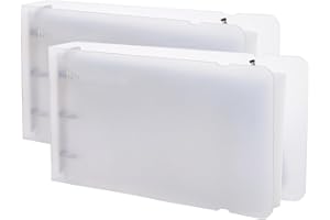 MANWU 3×5” index card Binder organizer with Plastic pocket Sleeves, small organized folder for recipes Flashcards,portable notecards case holder (2pcs Clear)