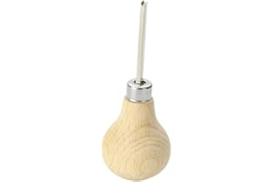 RadianceBiz Jewelry Prong Pusher Jewelry Stone Setting Tool Ergonomic Prong Pressing Edge Wrapping Wooden Handle Metal Constr