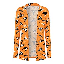 Pumpkin Sweater Womens Cardigan Black Summer