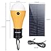 DOMEZAN Solar Light Indoor, Portable Outdoor Emergency Light Rechargeable 165 LM Bulb for Hurricane Off-Grid Home, Chicken Coop, Shed, Barn