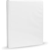 Amazon Basics 3-Ring Binder, 1-Inch, Customizable, with Pockets for Organization, White, 1-Pack