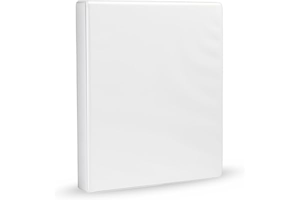 Amazon Basics 3-Ring Binder, 1-Inch - White 1 Pack