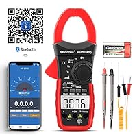 HOLDPEAK HP-570C-APP Digital Clamp Multimeter Connect with APP via Bluetooth, Amp Ohm Tester,4000 Counts AC/DC Voltage AC/DC Current,Resistance,Diode Test,Temperature,Capacitance Tester