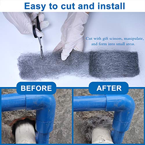 Oiyeefo Steel Wool for Mice Control, Gap Blocker, Easy to Install, Keep
