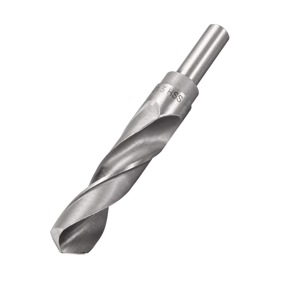 sourcing map Reduced Shank Drill Bit 21.5mm High Speed Steel HSS 4241 with 1/2 Inch Straight Shank