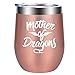 Mothers Day Gifts for Women, Wife, Mom - Mother of Dragons, GOT Daenerys Targaryen Inspired Merchandise - Birthday Gifts, Funny Wine Gift for Best Friend, Sister, Grandma, Coworker - GSPY Wine Tumbler