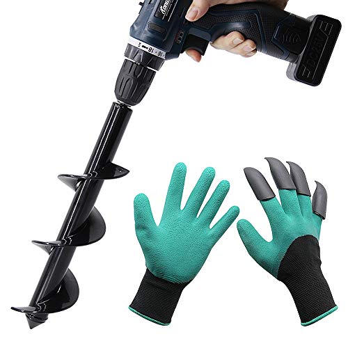 image for Twinkle Star Garden Auger Spiral Drill Bit 3 x 12 Inch with Garden Gen