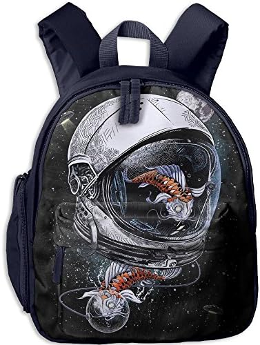 Deep Sea Monster Fish Astronaut Print Toddlers Boys Girls Shoulder Backpacks School Bag