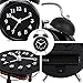 Alarm clock for bedrooms, [2018 Upgrade] 4.9’’ No Ticking Movement and Big Stereoscopic Digital Twin Bell Alarm Clock, Super Loud Alarm Clock for Heavy Sleepers