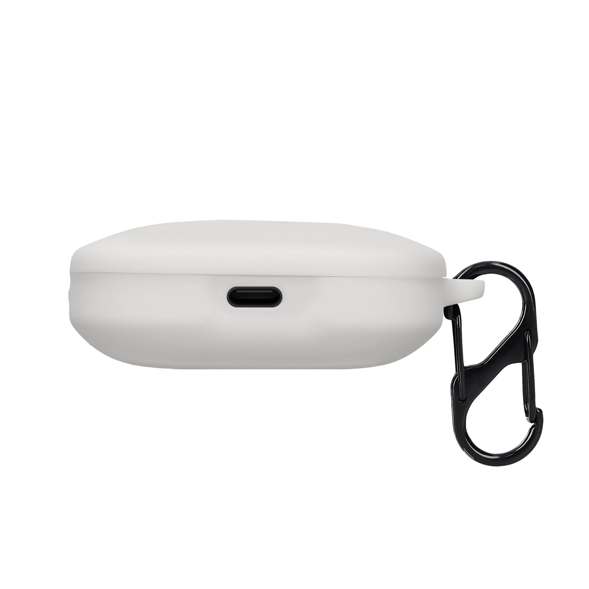 kwmobile Silicone Cover Compatible with Xiaomi Redmi Buds 5 - Case Cover Stick-On Skin with Clip - White — image 1
