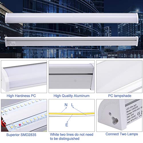 LED Feuchtraumleuchte 30W 60CM Led Röhre Leuchte Neutralweiß 6000K, IP65 Wasserdicht LED Deckenleuchte für Garage… – Bild 3