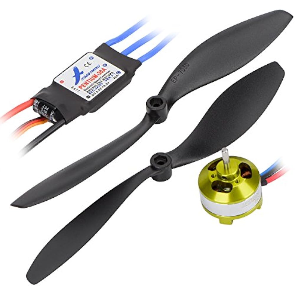 Electric Speed Controllers Hobbymate Rc Airplane Power Combo Motor 30A