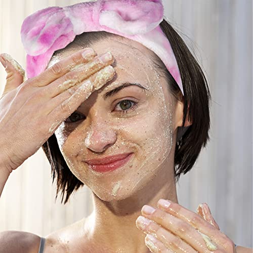 Shindel 8PCS Makeup Headbands, Bow Hair Band Coral Fleece Head Wraps for Women Spa Washing Face Shower Sports Yoga