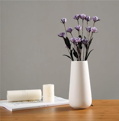 Amazon Co Jp Yuuming フラワーベース 花器 花瓶 陶器 つや消し面 北欧モダンシンプルデザイン 白 ホーム キッチン