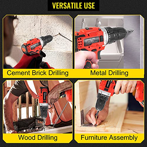 VEVOR Akkuschrauber, 20 V 2 Ah Akku Schlagbohrmaschine 35 Nm Maximales Drehmoment Akku Schlagschrauber mit 2 Batterien… – Bild 8