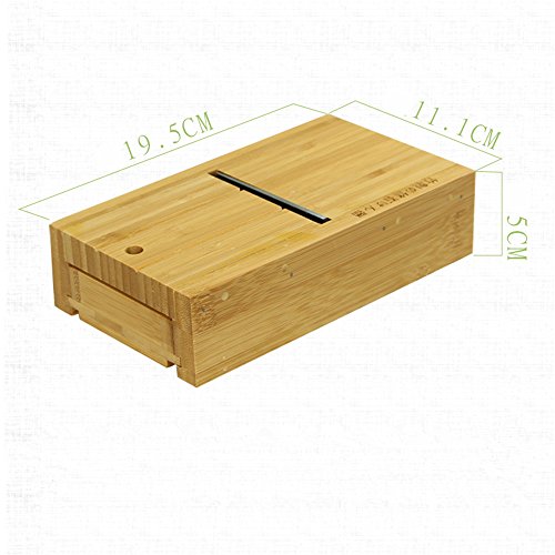 FantasyDay Multi-function Practical Adjustable Bamboo Soap Cutter Drawer Box Soap Beveler Planer Soap Trimming Tool for Handmade Soaps and Candles Trimming DIY Craft Soap Making Kitchen Tool - Thumbnail 7