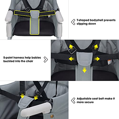 Hook On Chair, VEEYOO Clip On High Chair Folding Fast Table Chair with