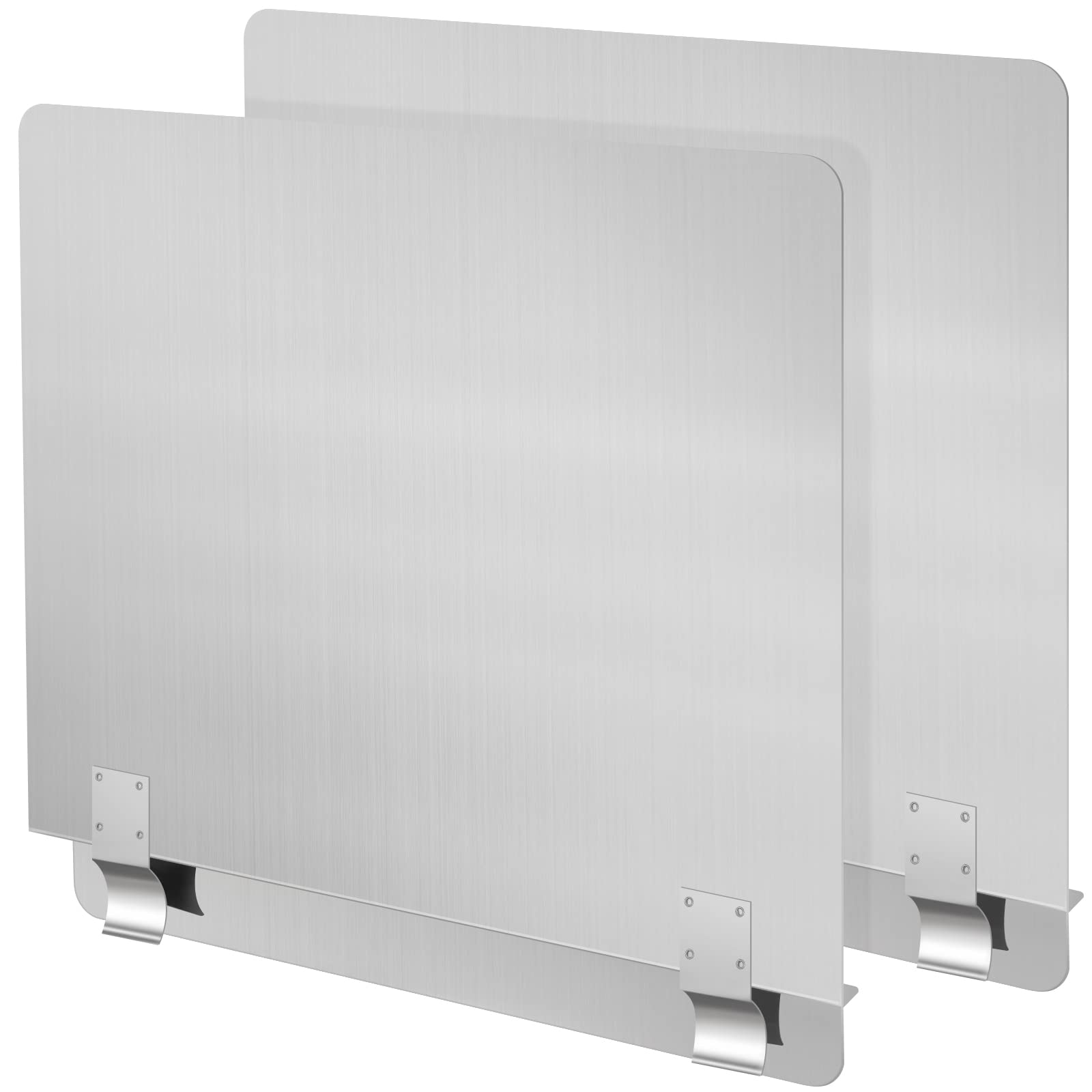 Photo 1 of 2 Packs Stainless Steel Fryer Splash Guard Commercial Splatter Guard Side Stove Splash Guard for Stop Oil from Splattering (20-1/2)