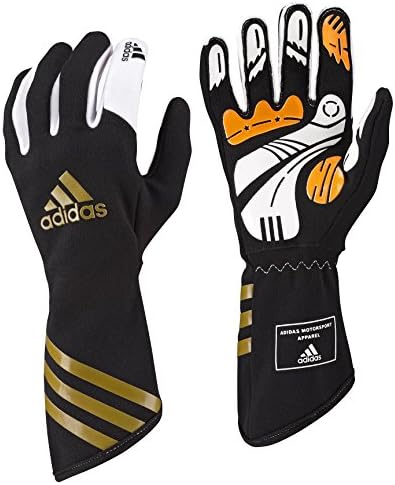 adidas Kart XLT Gloves (XXS, Black/Gold)