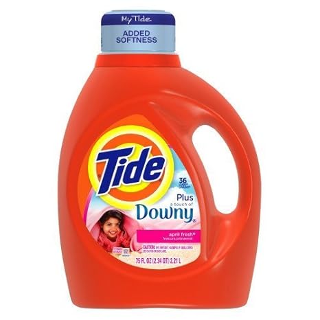 TIDE DETERGENT LIQUID LAUNDRY WITH DOWNY APRIL FRESH FABRIC SOFTENER 69 OZ BOTTLE
