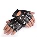 Yingniao PU Leather Fingerless Stud Metal Motorcycle Gloves Rock Gothic Punk Style