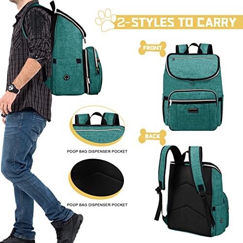 BAGLHER Airline Approved Dog Travel Backpack - Pet Carrier With Food Containers & Bowls