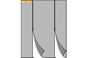 Yotache Magnetic Screen Door Fits Door Size 60 x 80, Screen Size 62" x 81" Double Door Screen Curtain for Sliding Door