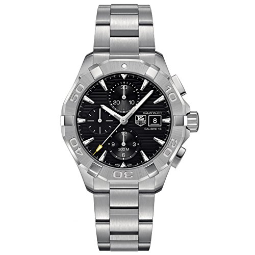 TAG Heuer Men's 'Aquaracer' Swiss Automatic Stainless Steel Dress Watch, Color:Silver-Toned (Model: CAY2110.BA0927)