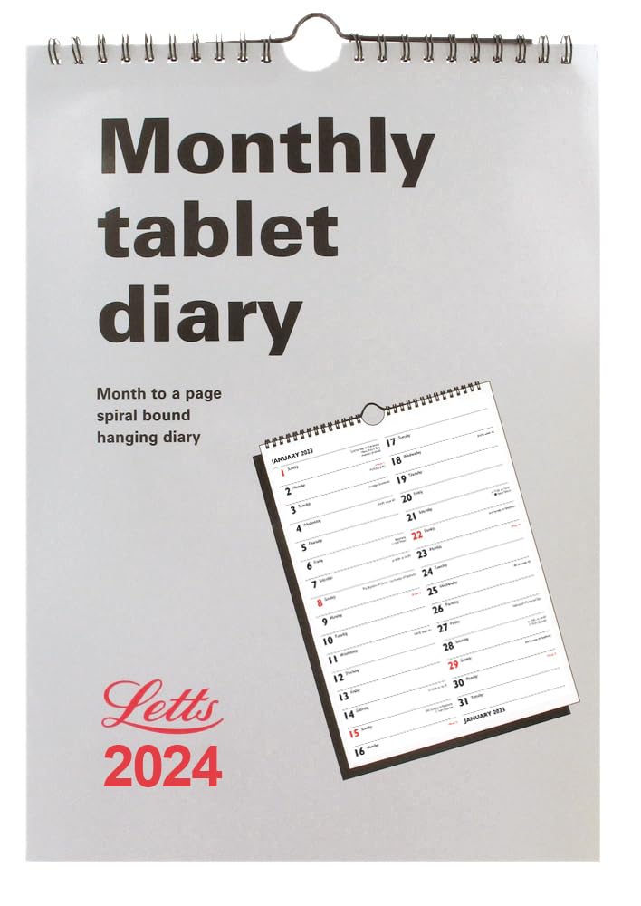 Letts 2024 Monthly Tablet Diary 2024 - A4