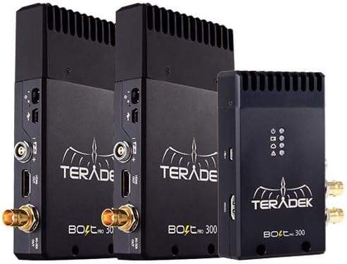 Teradek Bolt Pro 300 Tx/Rx 3G-SDI and HDMI Video Transceiver Set, Includes Bolt Pro 300 Transmitter, 2X Bolt Pro 300 Receiver, Hard Case