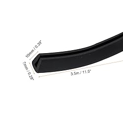 uxcell U Channel Edge Trim, 11.5ft Length Rubber