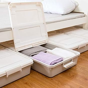 Amazon.com: 3 Pack Large Rolling Under Bed Storage Bin ...