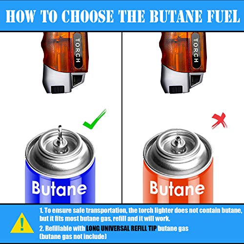 Yeuligo Torch Lighters, Butane Lighter with 360° Flexible Neck and