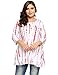 Women Plus Size Long Sleeve Knit Tunic Top Shirts, White, 3X