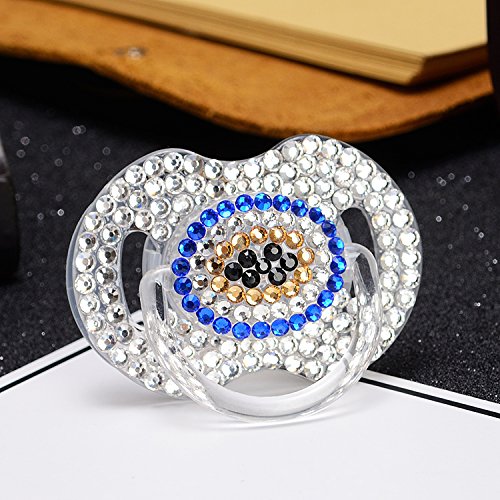 MIYOCAR beautiful bling bling pink crystal rhinestone evil eye Pacifier/ Nipples /Dummy /cocka /chupeta baby gift babyshower