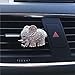 FOLCONROAD Auto Diamond Elephant Car Air Conditioning Outlet Clip Decorative (Full Silver)[US Warehouse]
