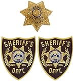The Walking Dead King County Sheriff Prop Replica Badge and Patch Set of 3