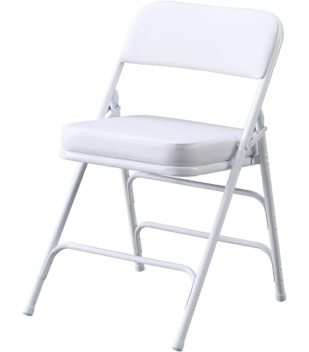 Amazon.com: KAIHAOWIN Metal Folding Chairs with Vinyl Padded Seat