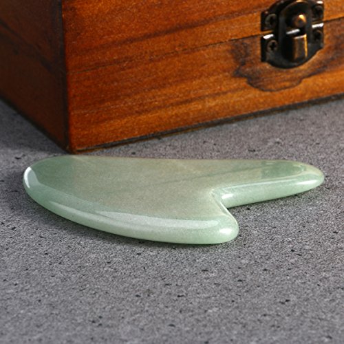 Rosenice Aventurine Gua Sha Scraping Massage Tools, Natural Stone Guasha Board For SPA Acupuncture Therapy Trigger Point Treatment
