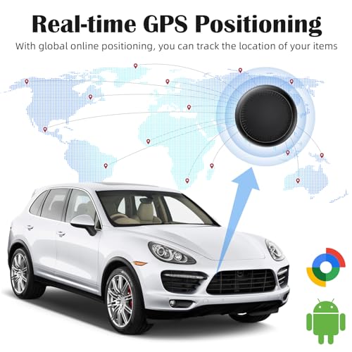Car GPS Tracker, Bluetooth Locator Compatible for Android without ABO, Global Coverage Real Time Magnetic Track GPS, Hidden Android Air Tracker for Car and Motorcycle