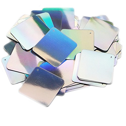 Silver Lazersheen Reflective Metallic Rounded Square Diamond 1.5