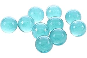 10 PCS 16mm Beautiful Transparent Glass Ball Transparent Glass Marble Toy Marble Game Light Blue Professional Design