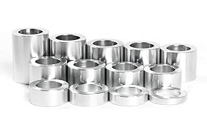 TOFR Chrome 13 Piece OD. 1.5" Wheel Spacer for 1" Axle For Harley Touring Road King Road King Road Glide Electra Glide 00-07 Dyna Street Bob Low Rider 04-07 Sportster 883 1200 05-07 Vrod 2000-2007