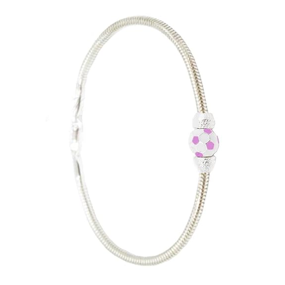 Armband Fiorentina Fußball violett Team Fußball Tube silber 925 Fantasie Monile b7stgfm