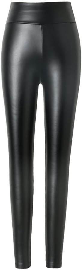 Women's Faux Leather Leggings High Waist Leggings Pants Tights Treggins Leggins Faux Leather Leggings Leather Look Waist-high